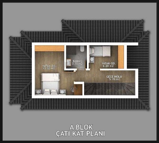 Новая вилла планировки 4+1 в районе Фетхие - Анталия