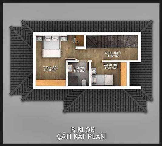 Новая вилла планировки 4+1 в районе Фетхие - Анталия