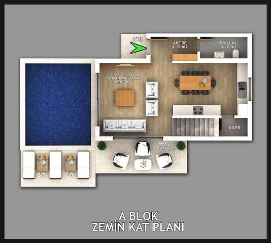 Новая вилла планировки 4+1 в районе Фетхие - Анталия