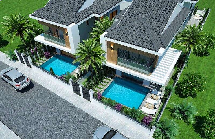 Новая вилла планировки 4+1 в районе Фетхие - Анталия