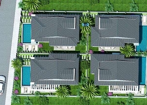 Новая вилла планировки 4+1 в районе Фетхие - Анталия