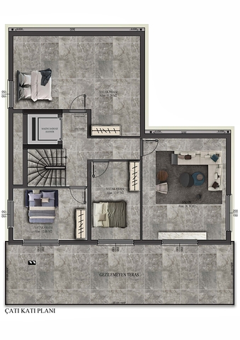 Вилла планировки7+1 в районе Дошемеалты - Анталия 
