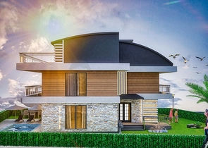 Вилла планировки7+1 в районе Дошемеалты - Анталия 