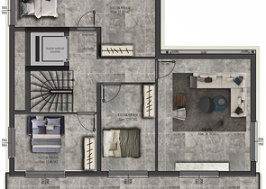 Вилла планировки7+1 в районе Дошемеалты - Анталия 