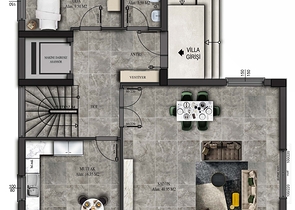 Вилла планировки7+1 в районе Дошемеалты - Анталия 