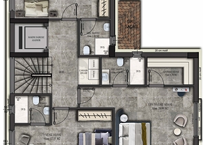 Вилла планировки7+1 в районе Дошемеалты - Анталия 