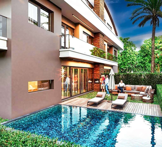 Вилла просторной планировки 5+1 в районе Молла Юсуф - Анталия 