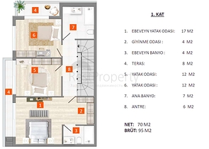Вилла просторной планировки 5+1 в районе Молла Юсуф - Анталия 