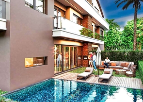 Вилла просторной планировки 5+1 в районе Молла Юсуф - Анталия 