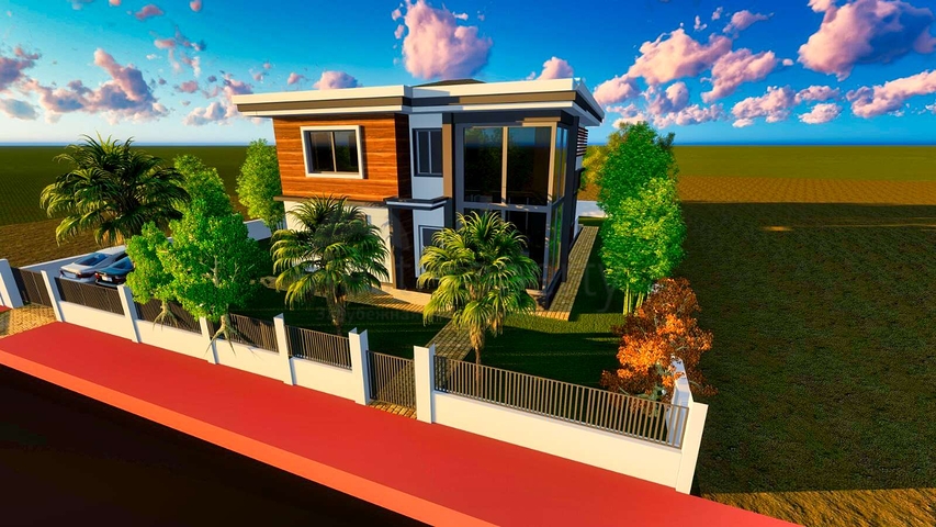 Вилла планировки 4+1 в районе Кемер - Анталия 