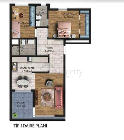 Инвестиционный проект в районе Алтынташ - Анталия 