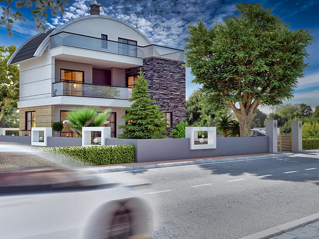 Отдельностоящая вилла планировки 3+1 в районе Белек - Анталия 