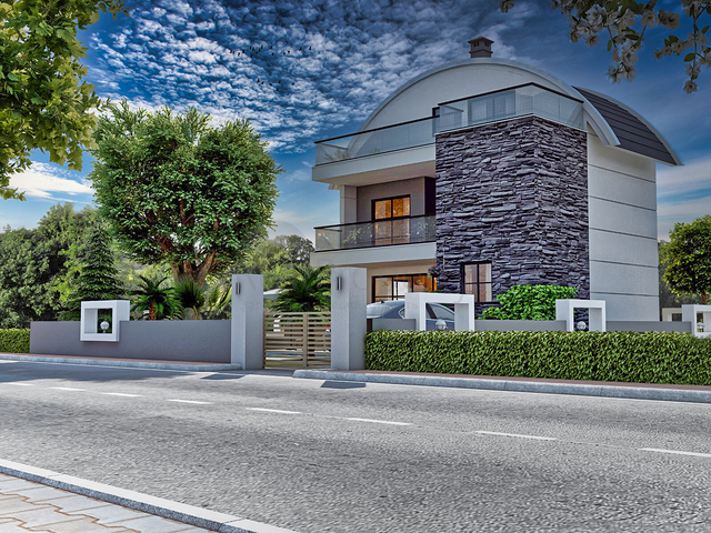 Отдельностоящая вилла планировки 3+1 в районе Белек - Анталия 