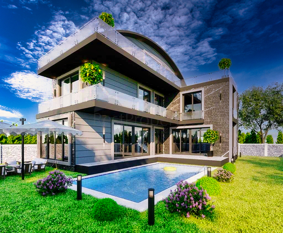 Вилла планировки 6+1 в районе Белек - Анталия 