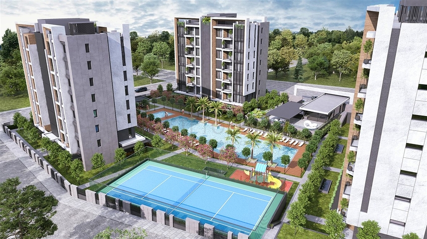 Квартиры планировки 2+1 , 3+1 и 4+1 дуплекс в районе Лара - Анталия 