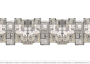 Квартиры планировки 2+1 , 3+1 и 4+1 дуплекс в районе Лара - Анталия 
