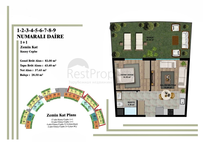 Инвестиционный проект в районе Алтынташ - Анталия 