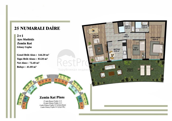 Инвестиционный проект в районе Алтынташ - Анталия 