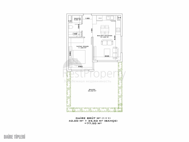 Инвестиционный проект в районе Алтынташ - Анталия
