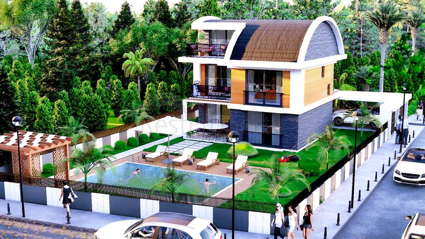 Вилла планировки 4+1 в районе Белек - Анталия 