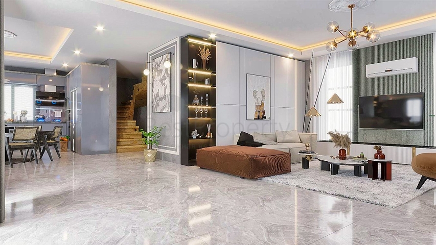 Вилла планировки 4+1 в районе Белек - Анталия 