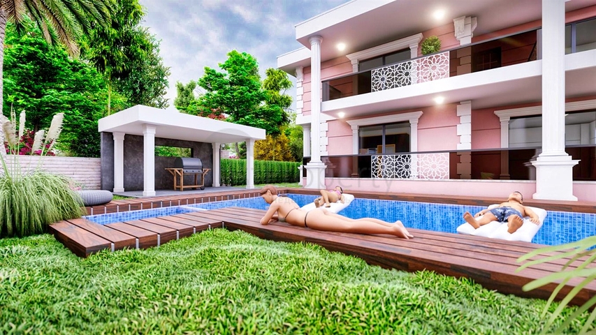 Вилла планировки 4+1 в районе Белек - Анталия 