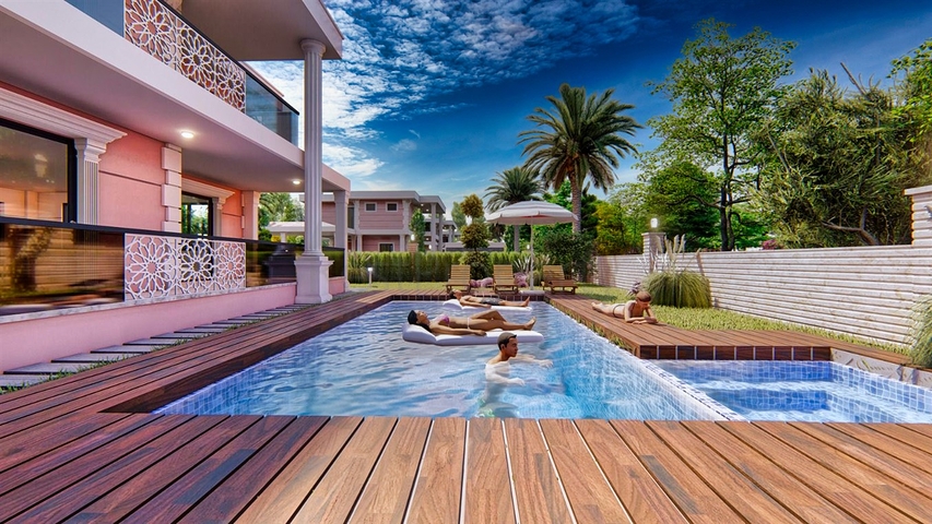 Вилла планировки 4+1 в районе Белек - Анталия 