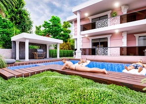 Вилла планировки 4+1 в районе Белек - Анталия 