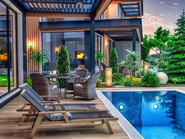 Вилла в комплексе планировки 9+2 в районе Дошемеалты - Анталия 