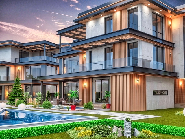 Вилла в комплексе планировки 9+2 в районе Дошемеалты - Анталия 