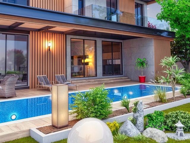 Вилла в комплексе планировки 9+2 в районе Дошемеалты - Анталия 