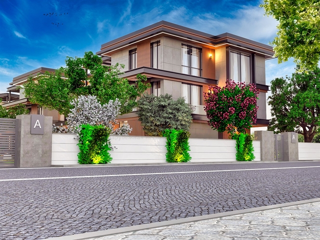 Вилла в комплексе планировки 9+2 в районе Дошемеалты - Анталия 