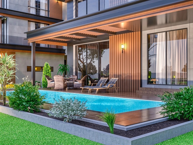 Вилла в комплексе планировки 9+2 в районе Дошемеалты - Анталия 