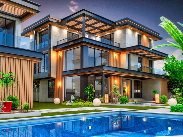 Вилла в комплексе планировки 9+2 в районе Дошемеалты - Анталия 