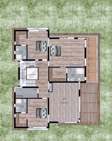 Вилла в комплексе планировки 9+2 в районе Дошемеалты - Анталия 