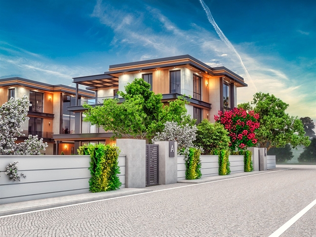 Вилла в комплексе планировки 9+2 в районе Дошемеалты - Анталия 