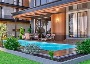 Вилла в комплексе планировки 9+2 в районе Дошемеалты - Анталия 