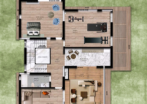 Вилла в комплексе планировки 9+2 в районе Дошемеалты - Анталия 