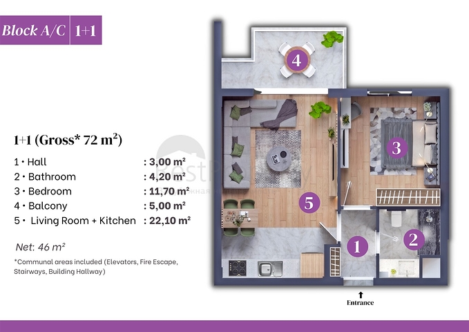 Инвестиционный проект в районе Алтынташ - Анталия
