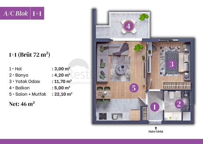 Инвестиционный проект в районе Алтынташ - Анталия