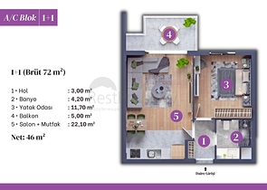 Инвестиционный проект в районе Алтынташ - Анталия