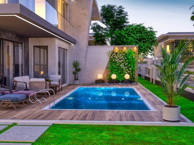 Вилла планировки 4+1 в районе Дошемеалты - Анталия