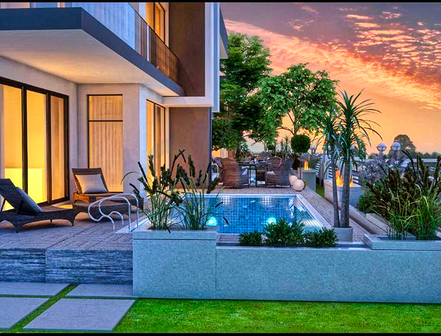 Вилла планировки 4+1 в районе Дошемеалты - Анталия