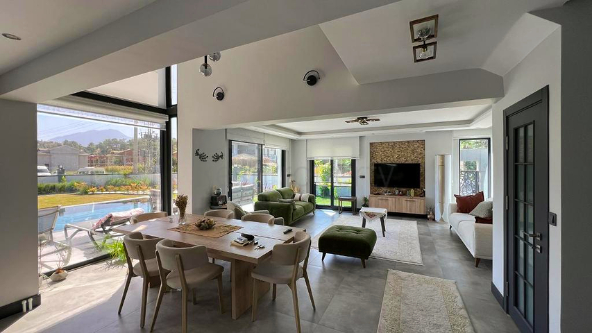 Вилла планировки 4+1 в районе Фетхие - Анталия