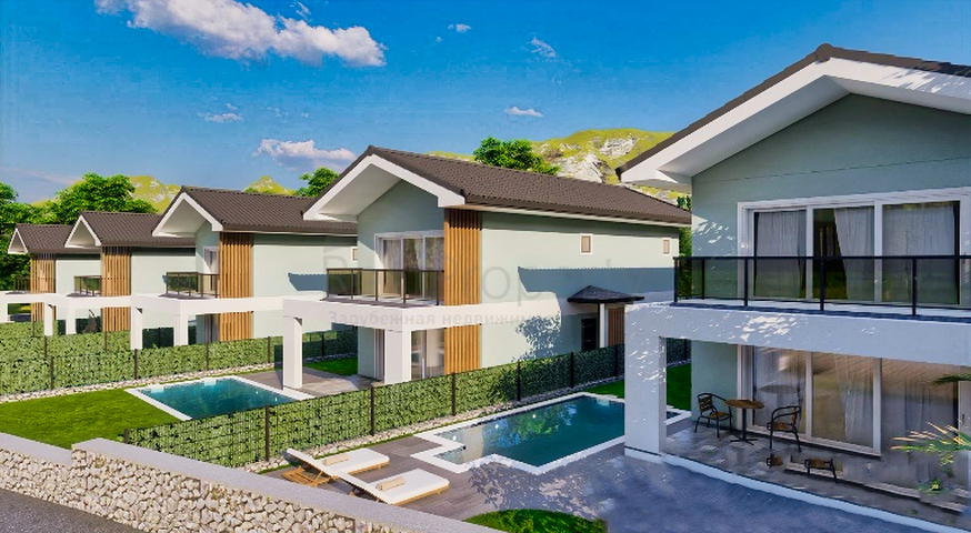 Вилла планировки 4+1 в районе Фетхие - Анталия