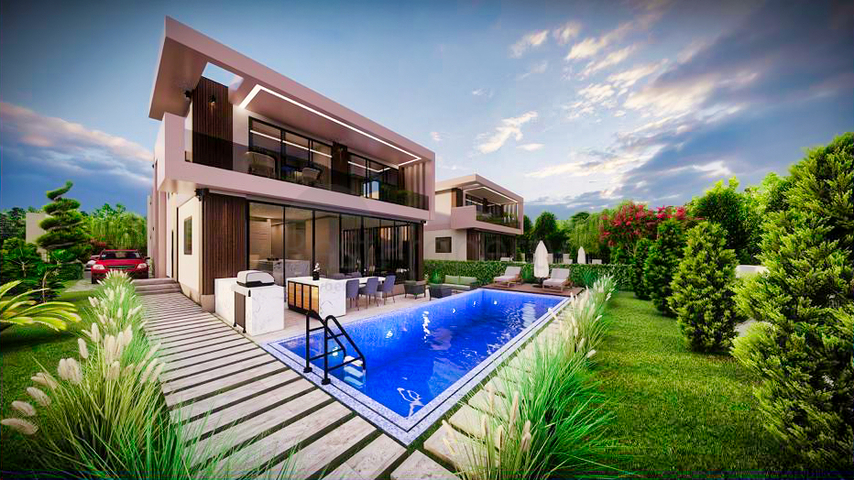 Инвестиционный проект виллы планировки 4+1 в районе Дошемеалты - Анталия 