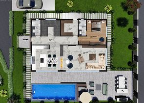 Инвестиционный проект виллы планировки 4+1 в районе Дошемеалты - Анталия 