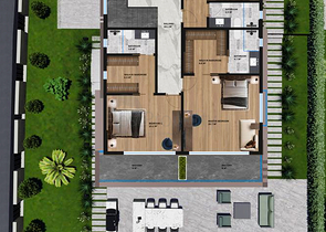 Инвестиционный проект виллы планировки 4+1 в районе Дошемеалты - Анталия 