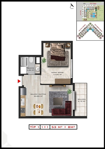 Инвестиционный проект в микрорайоне Алтынташ - Анталия