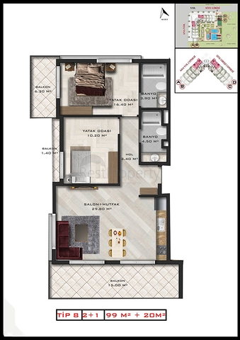 Инвестиционный проект в микрорайоне Алтынташ - Анталия
